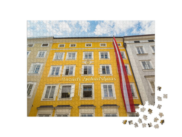 Puzzel 1000 stukjes „Geboorteplaats van Wolfgang Amadeus Mozart, Salzburg, Oostenrijk“