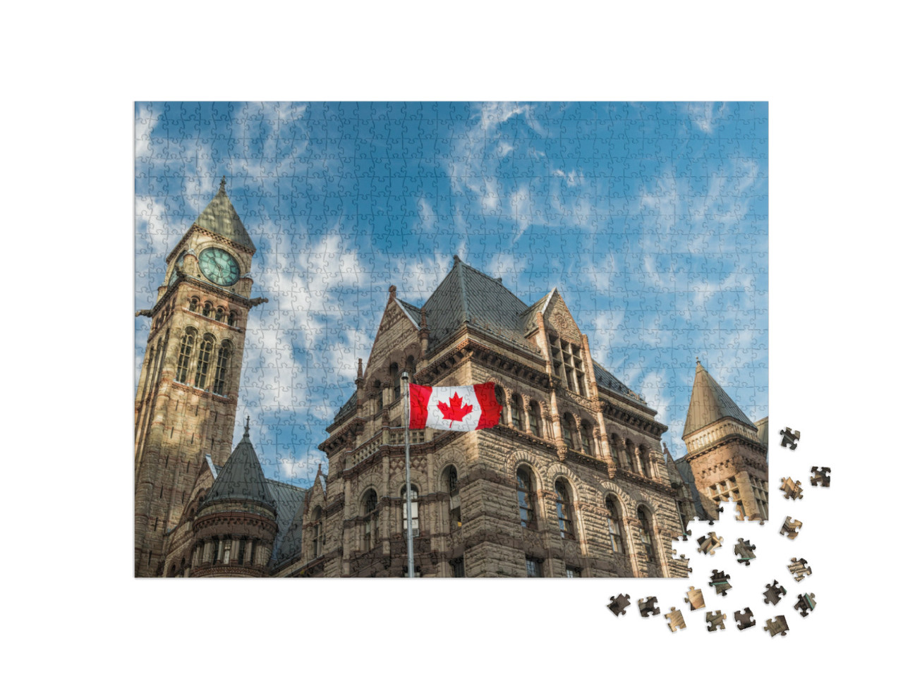 Puzzel 1000 stukjes „Oude stadhuis in Toronto, Canada“
