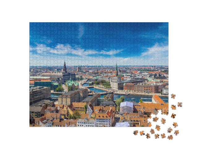 Puzzel 1000 stukjes „Mooie zomerdag in Kopenhagen“