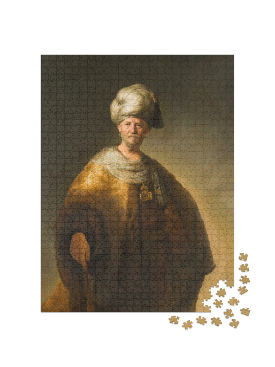 Puzzel 1000 stukjes „Rembrandt - Man in oosterse klederdracht“