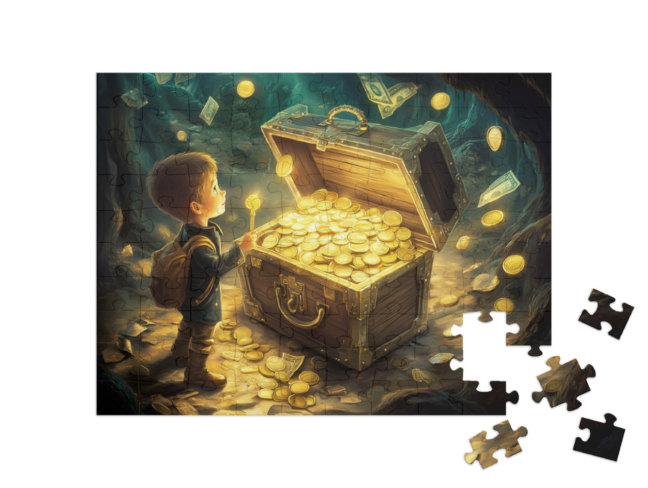 Puzzel 100 stukjes „De magische schatkamer“