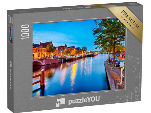 Puzzel 1000 stukjes „Uitzicht op Harlem Sight aan de rivier het Spaarne“