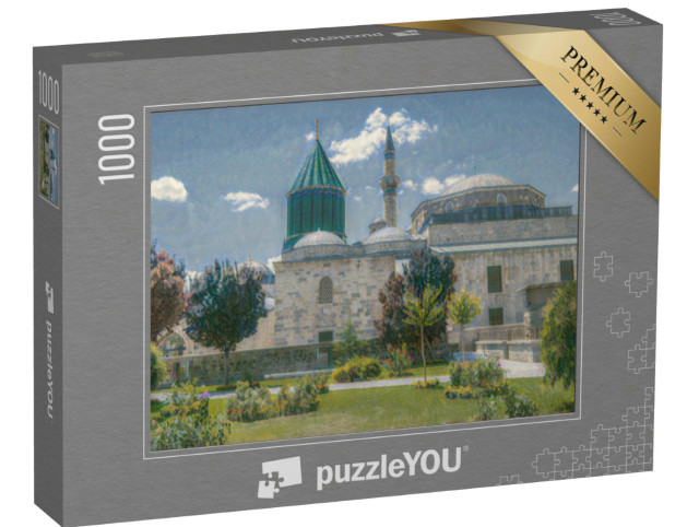 Puzzel 1000 stukjes „in de kunststijl van Claude Monet - Mevlana Celaleddin Rumi Graf en Museum, Konya Turkije“