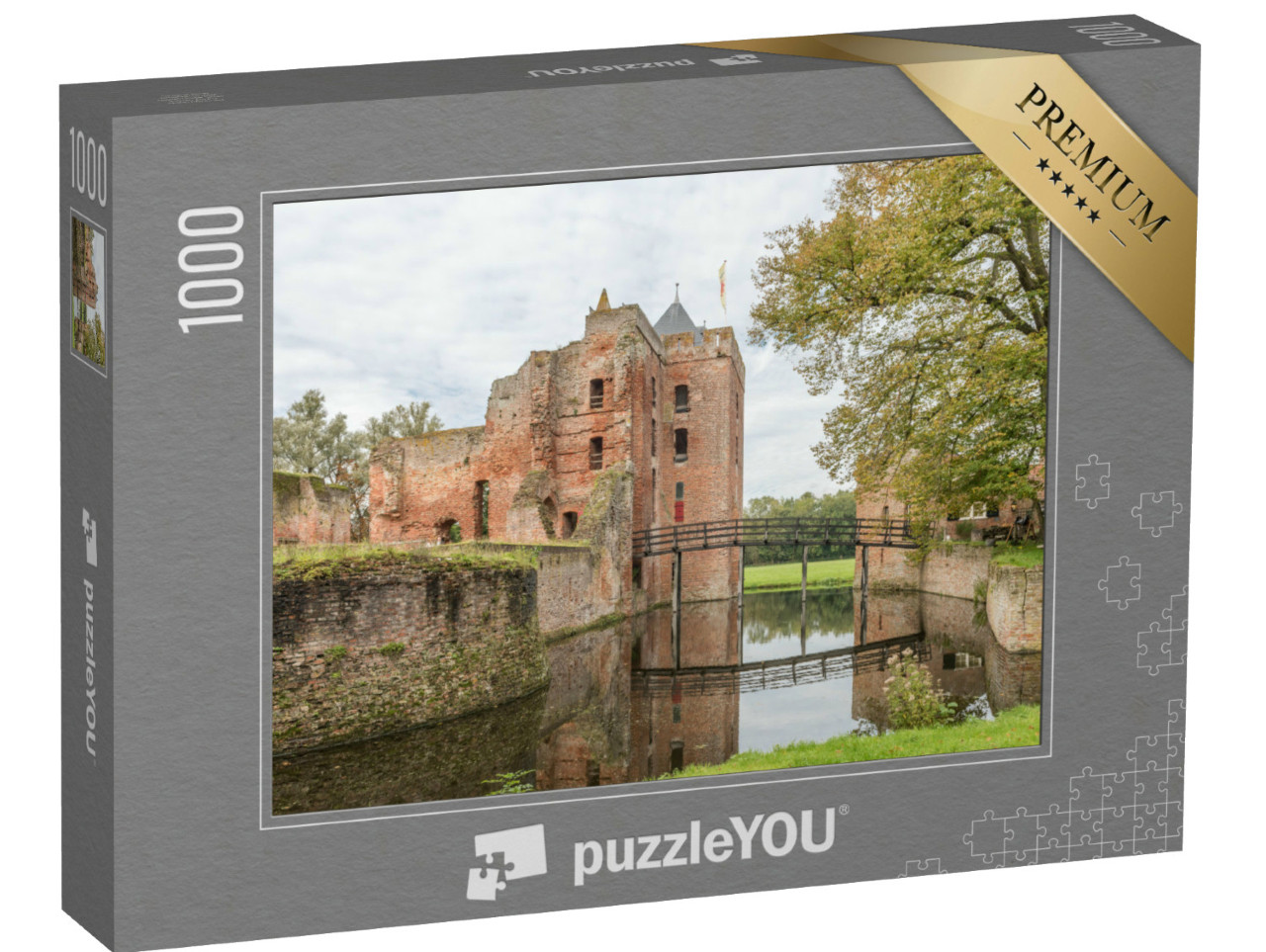 Puzzel 1000 stukjes „Overblijfselen van Kasteel Brederode in Nederland“