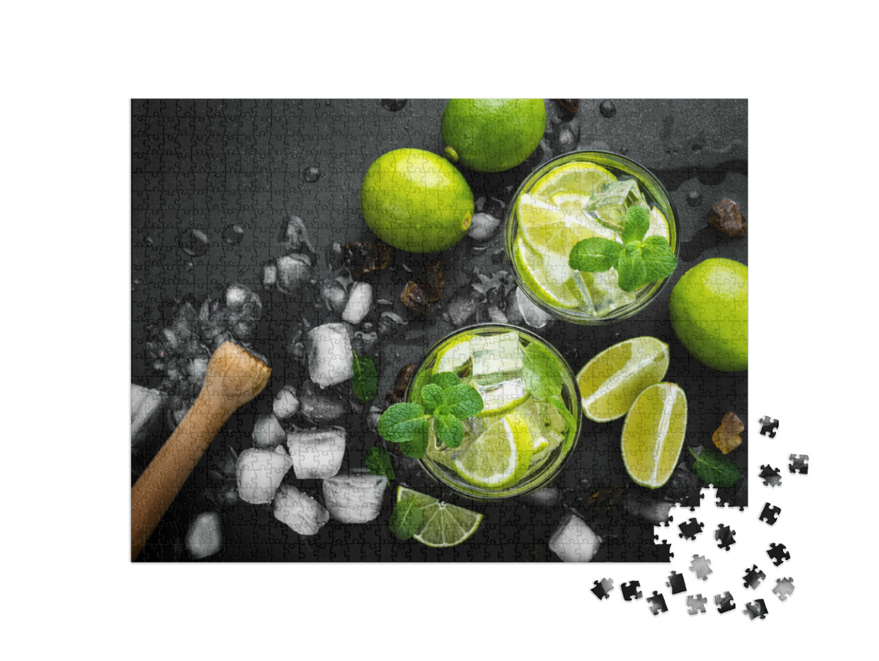 Puzzel 1000 stukjes „Mojito met rum en limoen“