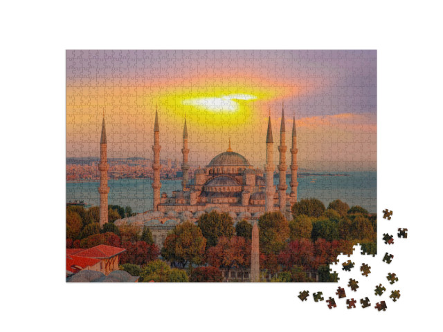 Puzzel 1000 stukjes „De Blauwe Moskee, Istanbul, Turkije.“