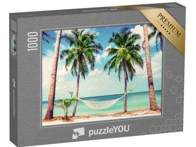 Puzzel 1000 stukjes „Hangmat tussen palmbomen“