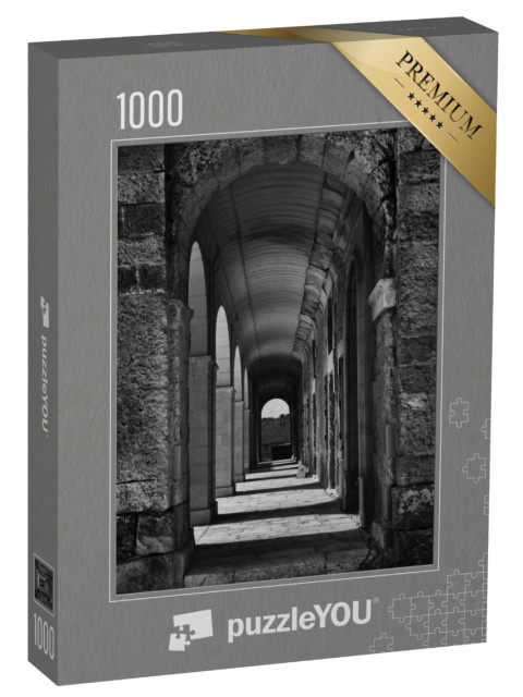 Puzzel 1000 stukjes „Stenen gang met zuilen, Fort Manoel, Malta“