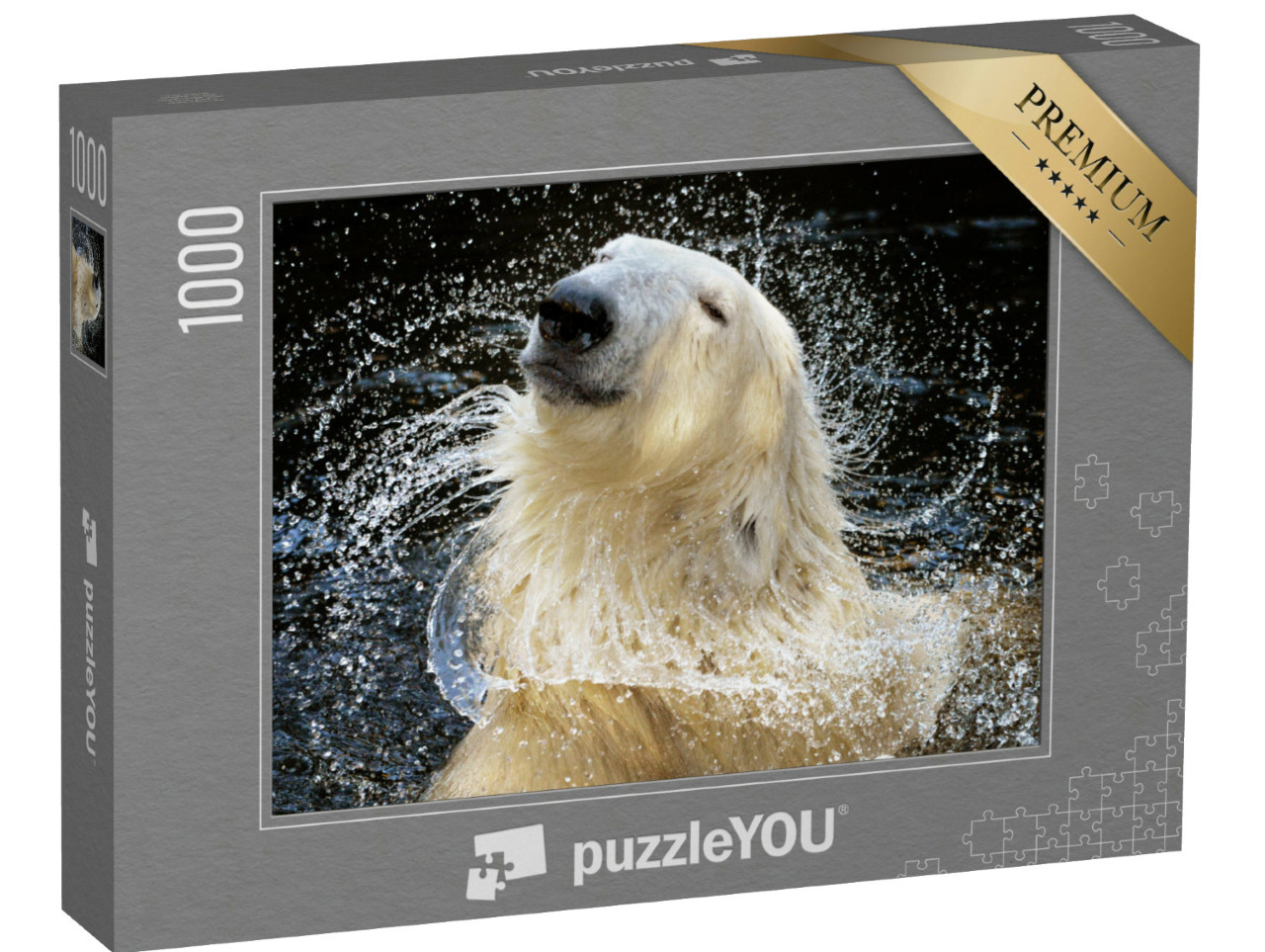 Puzzel 1000 stukjes „Portret van een ijsbeer“