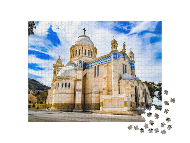Puzzel 1000 stukjes „Kathedraal Notre Dame d'Afrique in Algiers, Algerije“