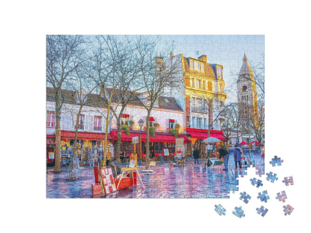 Puzzel 500 stukjes „Place du Tertre, Montmartre, Parijs“