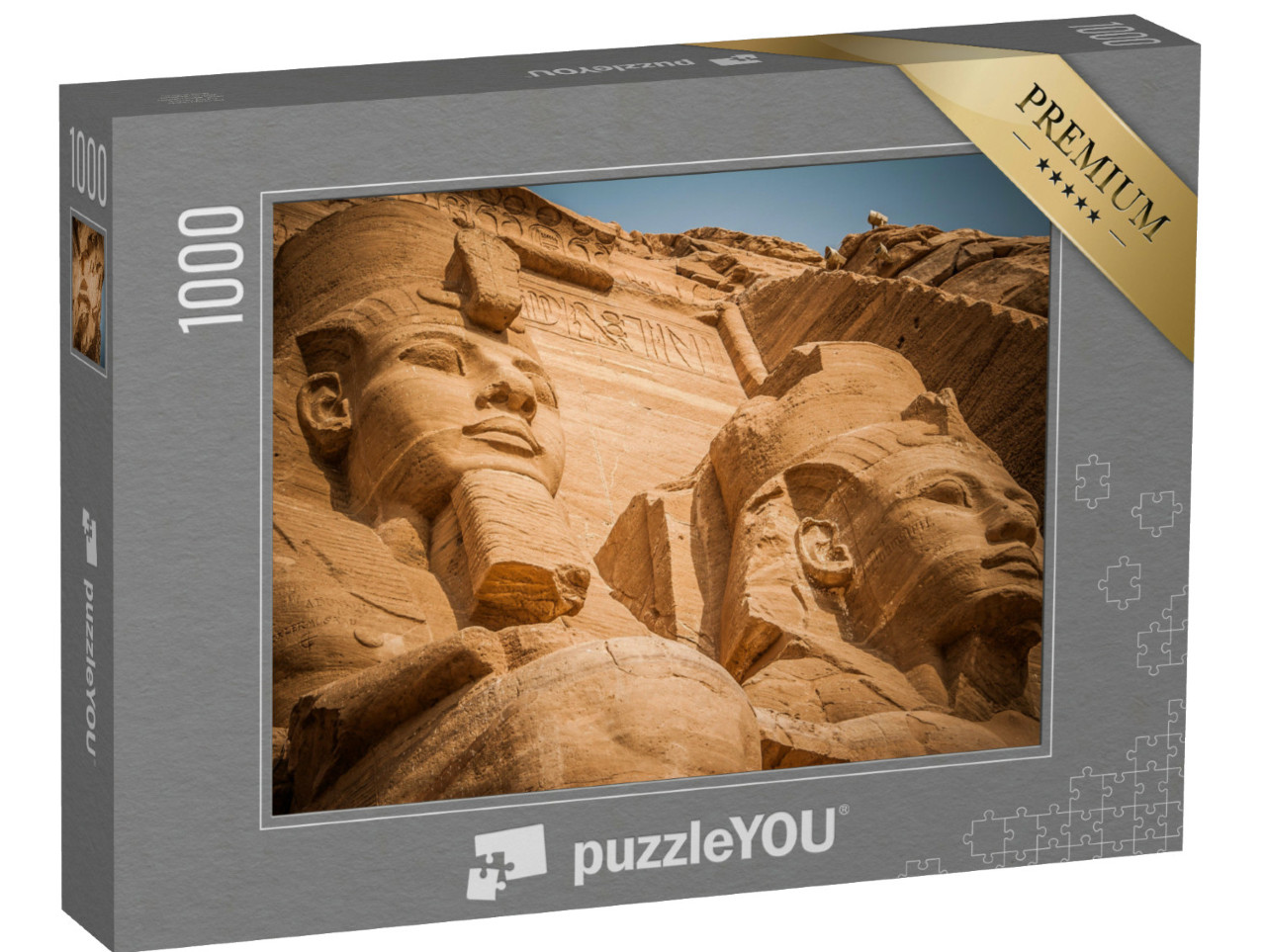 Puzzel 1000 stukjes „Portretten van farao's, Abu Simbel, Egypte“
