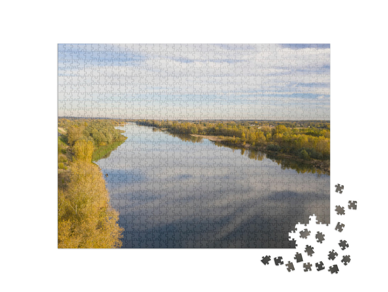 Puzzel 1000 stukjes „Prachtige natuur aan de Loire in Frankrijk“