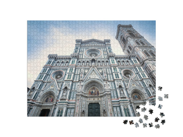 Puzzel 1000 stukjes „Kathedraal van Santa Maria del Fiore op het Piazza del Duomo in Florence“