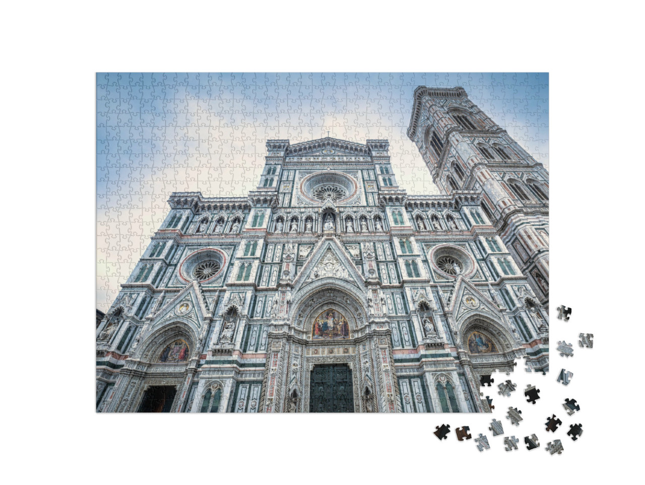 Puzzel 1000 stukjes „Kathedraal van Santa Maria del Fiore op het Piazza del Duomo in Florence“