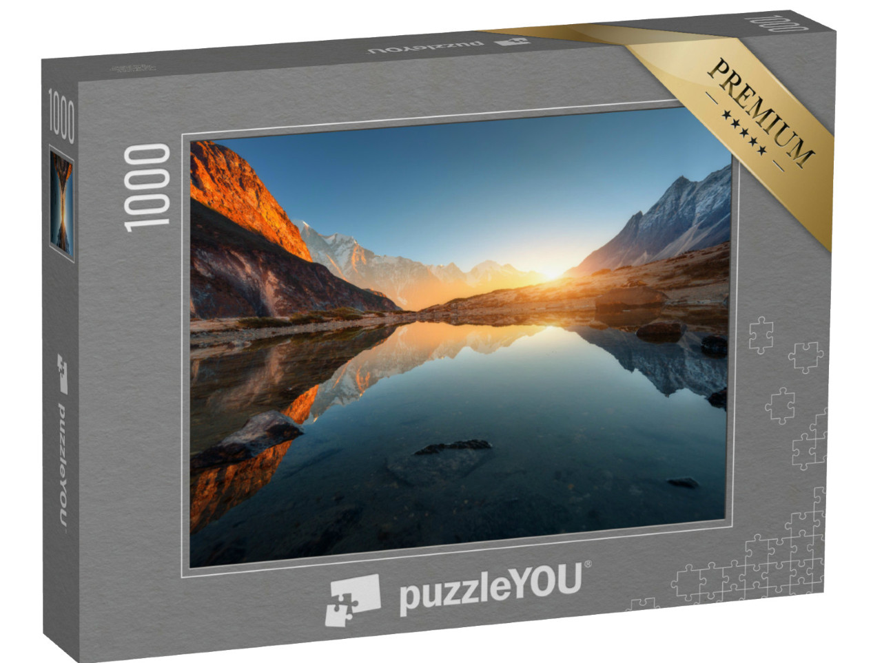 Puzzel 1000 stukjes „Landschap met hoge rotsen en pieken, Himalaya“