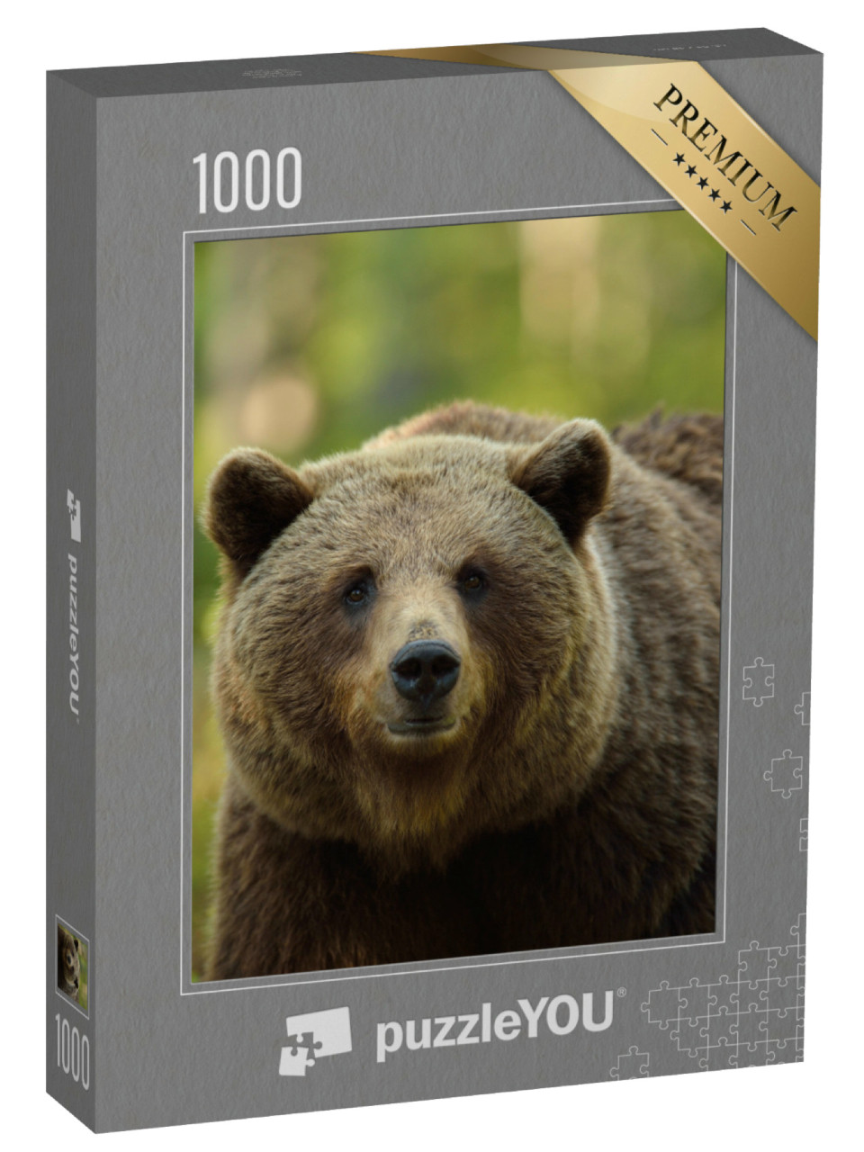 Puzzel 1000 stukjes „De bruine beer in het bos“
