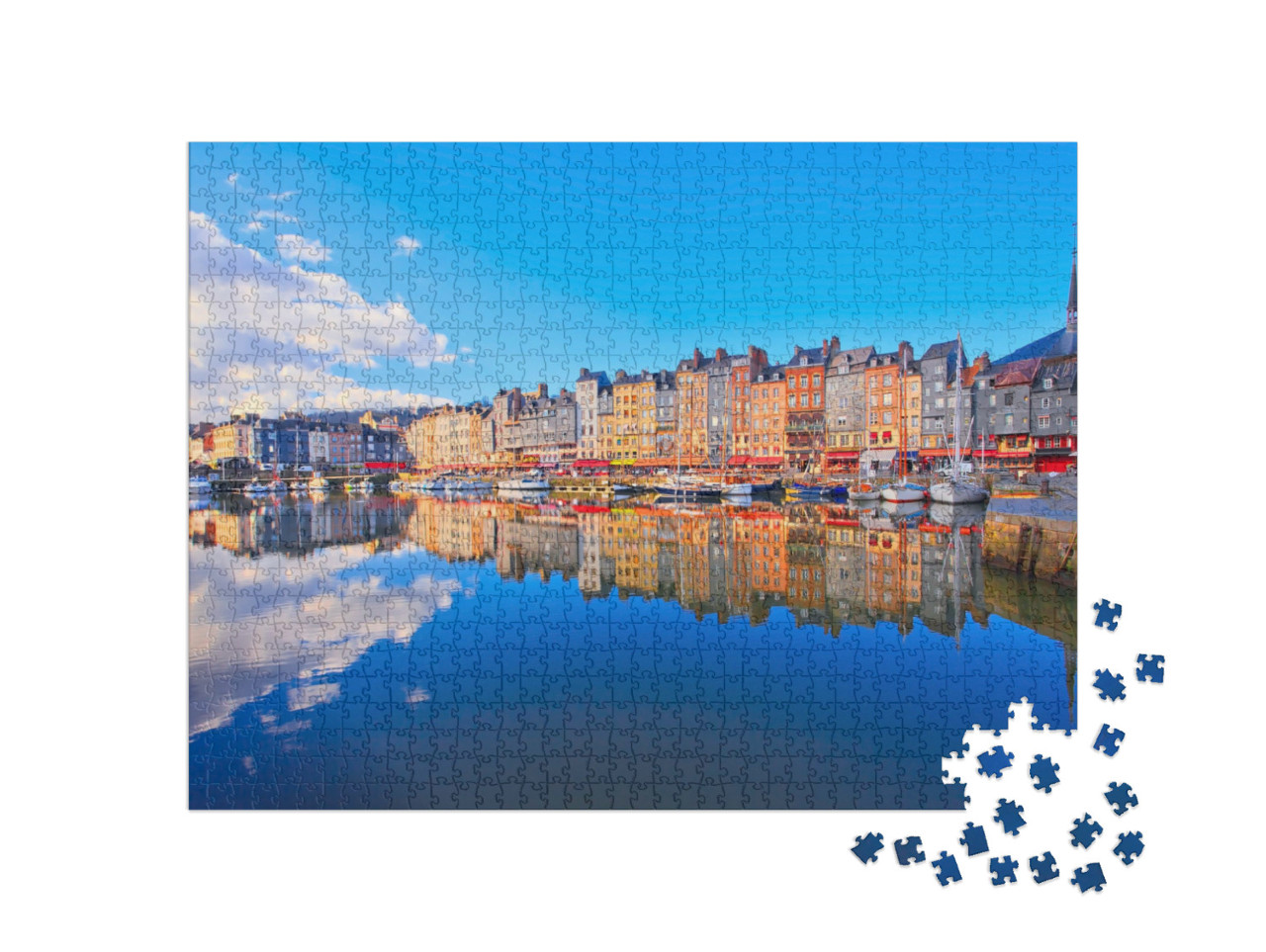 Puzzel 1000 stukjes „De haven van Honfleur, Normandië, Frankrijk“