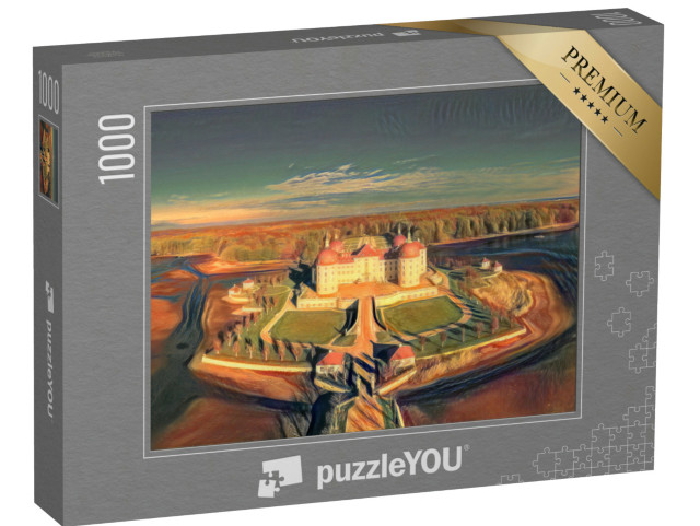 Puzzel 1000 stukjes „in de stijl van Edvard Munch, De schreeuw - Kasteel Moritzburg, Duitsland“
