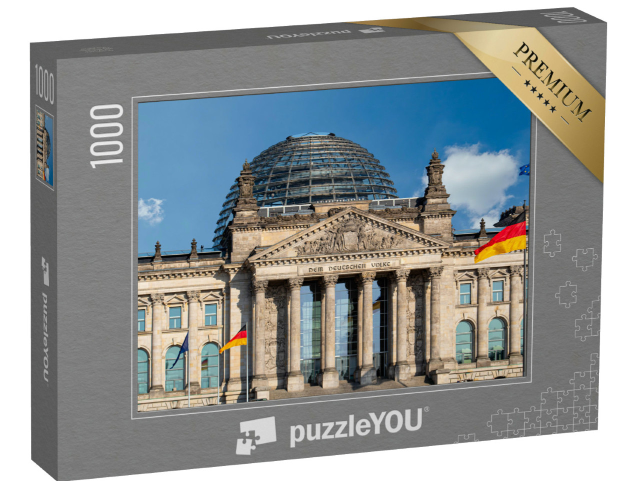 Puzzel 1000 stukjes „Rijksdaggebouw, zetel van de Duitse Bondsdag in Berlijn“