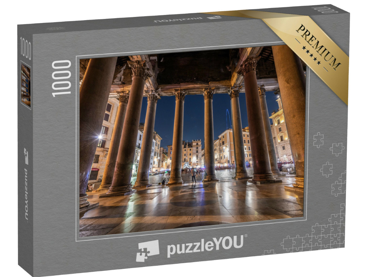 Puzzel 1000 stukjes „Ongeëvenaard uitzicht op het Pantheon in Rome“