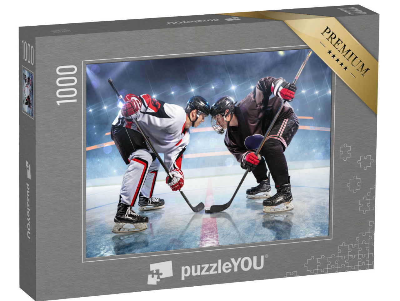 Puzzel 1000 stukjes „IJshockeyspeler, volledig geconcentreerd“