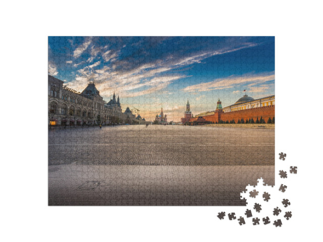 Puzzel 1000 stukjes „Het Rode Plein met uitzicht op de Sint-Basiliuskathedraal, Moskou“
