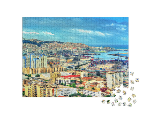 Puzzel 1000 stukjes „Centrum van Algiers, hoofdstad van Algerije“