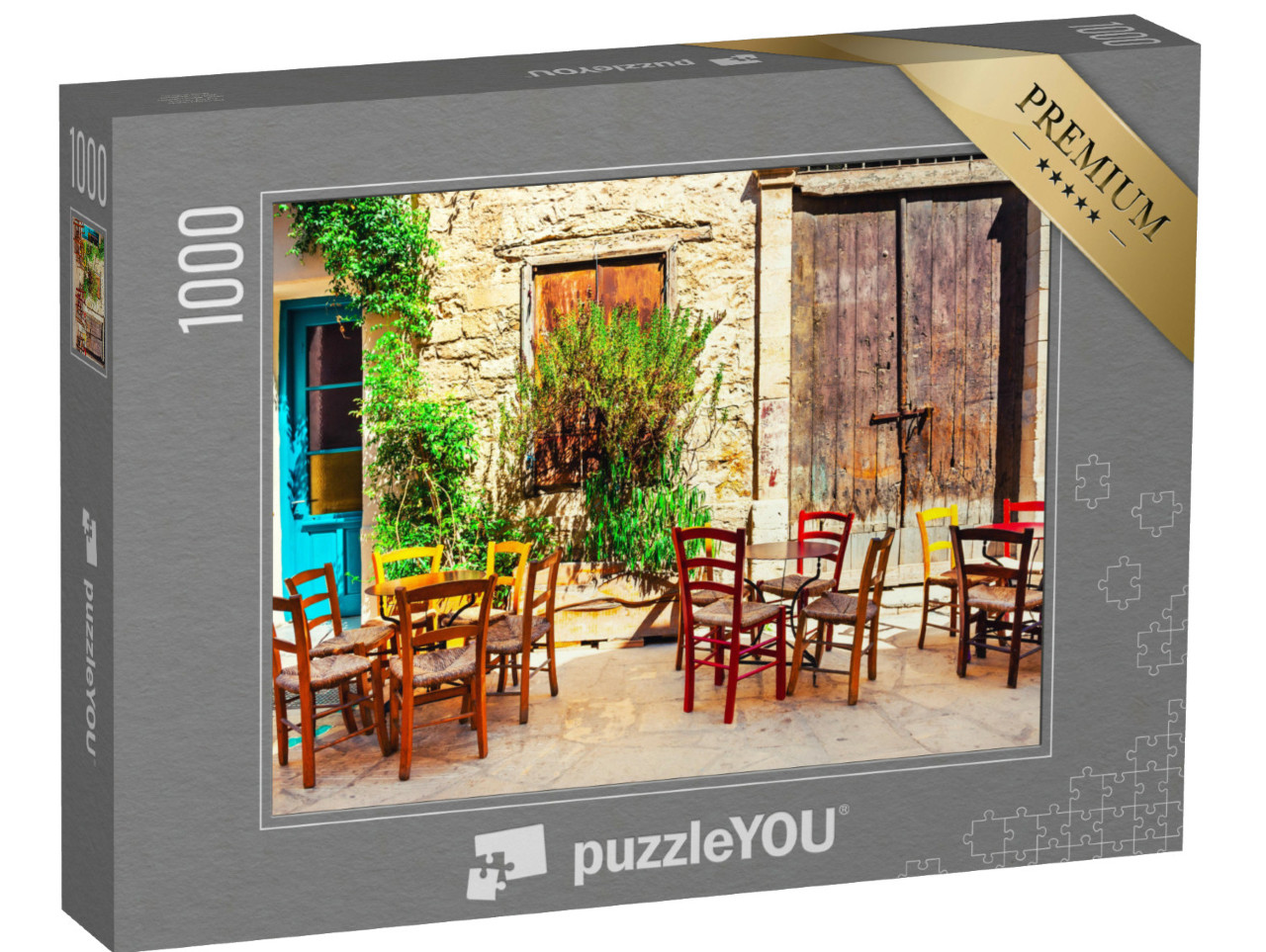 Puzzel 1000 stukjes „Pittoresk café in Limassol, Cyprus“