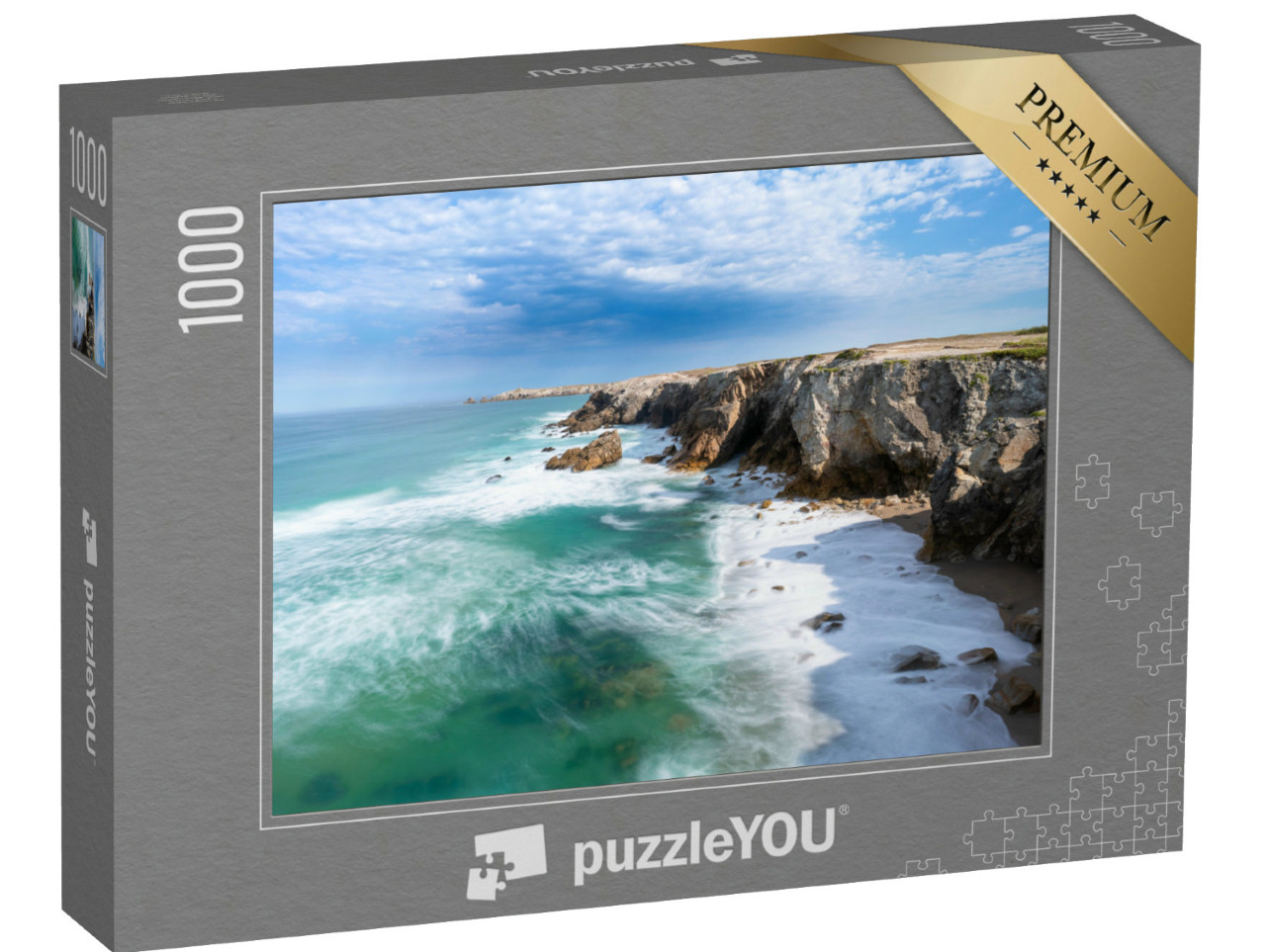 Puzzel 1000 stukjes „Prachtige kustlijn van Quiberon in Bretagne, Frankrijk“