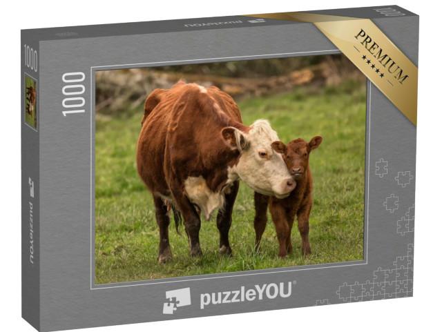 Puzzel 1000 stukjes „Zoogkoe en kalf“