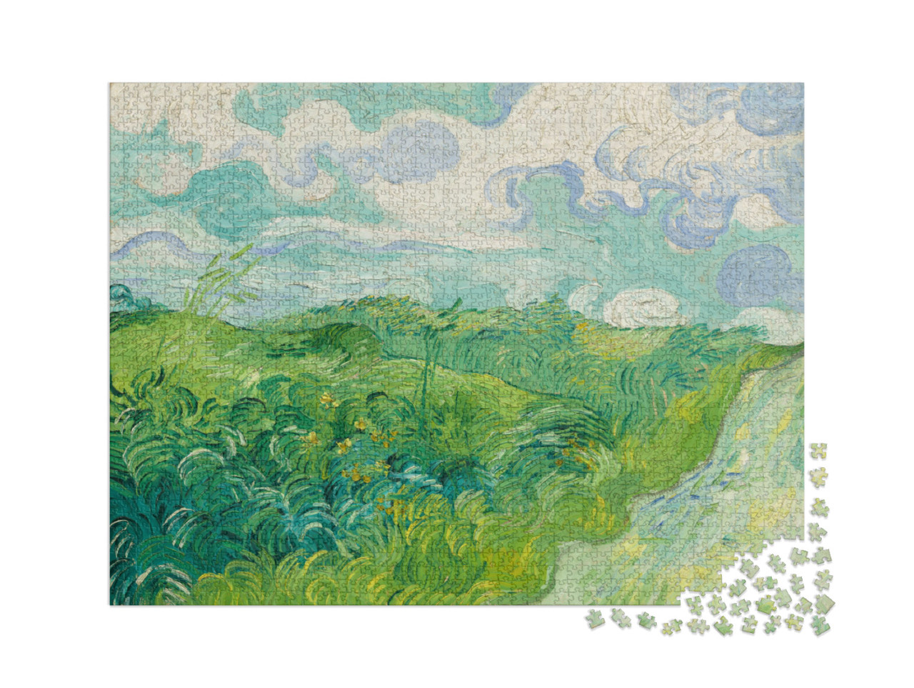 Puzzel 2000 stukjes „Vincent van Gogh - Groene korenvelden, Auvers“