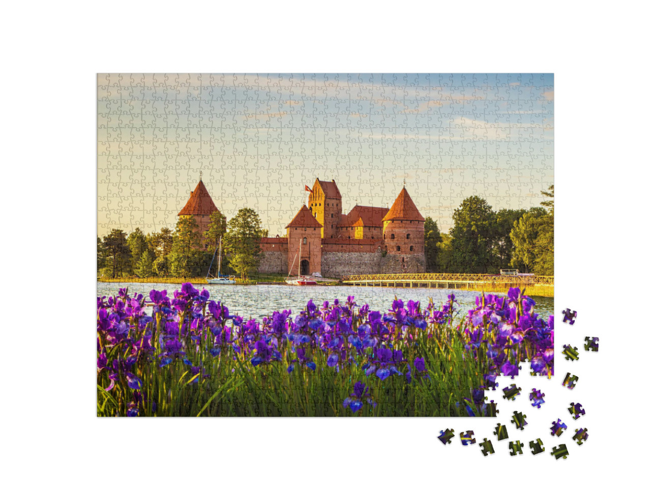 Puzzel 1000 stukjes „Kasteel Trakai, bezienswaardigheid in Litouwen“