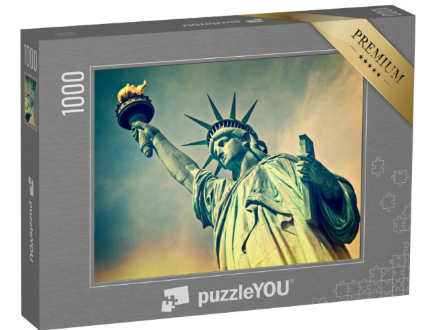 Puzzel 1000 stukjes „Vrijheidsbeeld in detail, New York, VS“