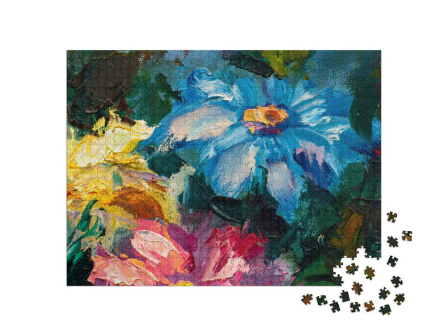 Puzzel 1000 stukjes „Bloemenschilderen, Claude Monet Impressionisme“
