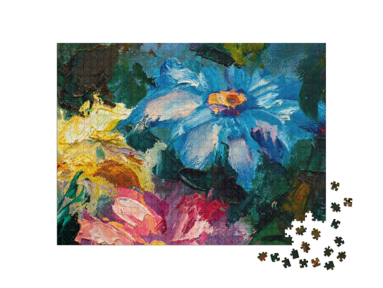 Puzzel 1000 stukjes „Bloemenschilderen, Claude Monet Impressionisme“