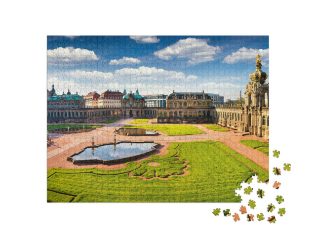 Puzzel 1000 stukjes „Vogelvlucht van de beroemde Dresdener Zwinger“