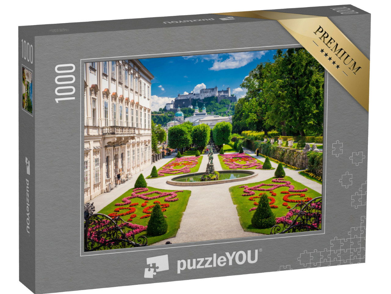 Puzzel 1000 stukjes „Paleis Mirabell en Kasteel Salzburg, Oostenrijk“
