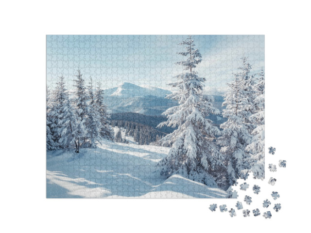 Puzzel 1000 stukjes „Prachtig Alpenlandschap in de winter“