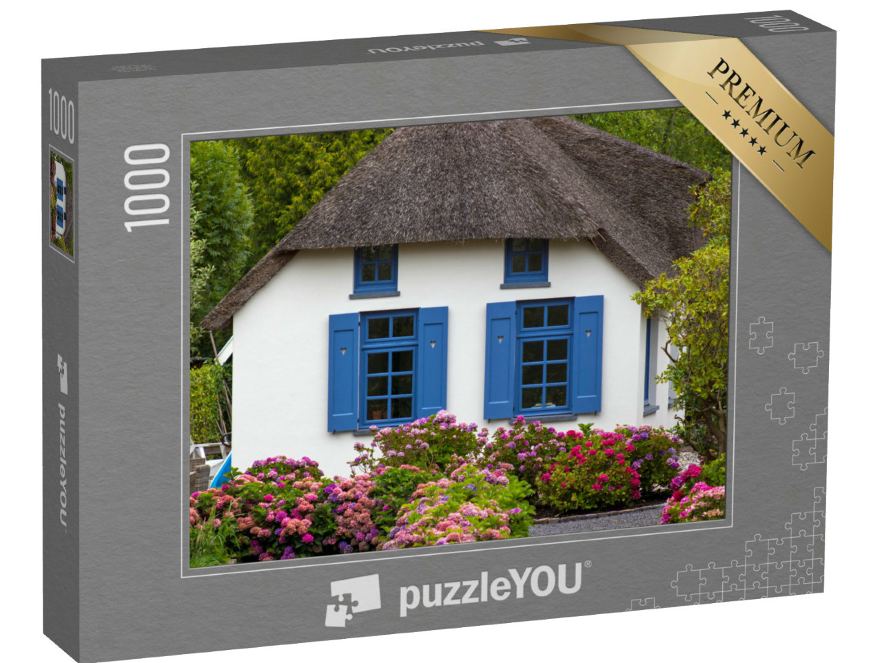 Puzzel 1000 stukjes „Giethoorn, typisch Nederlands platteland met huizen en tuinen“