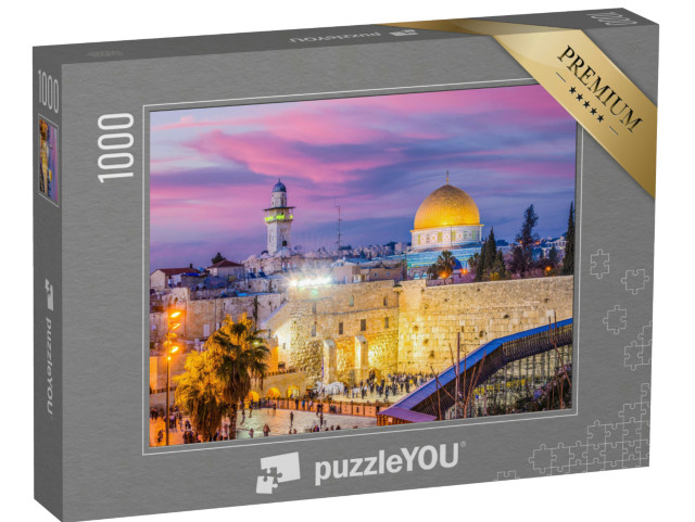 Puzzel 1000 stukjes „Oude Stad bij de Westelijke Muur met de Rotskoepel, Jeruzalem, Israël“