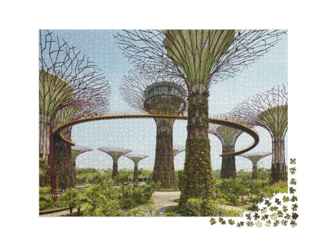 Puzzel 2000 stukjes „Gardens by the Bay, parkgebied in Singapore“