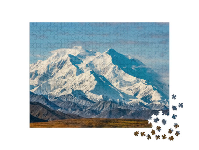 Puzzel 1000 stukjes „Uitzicht op de majestueuze Mount McKinley, Alaska“