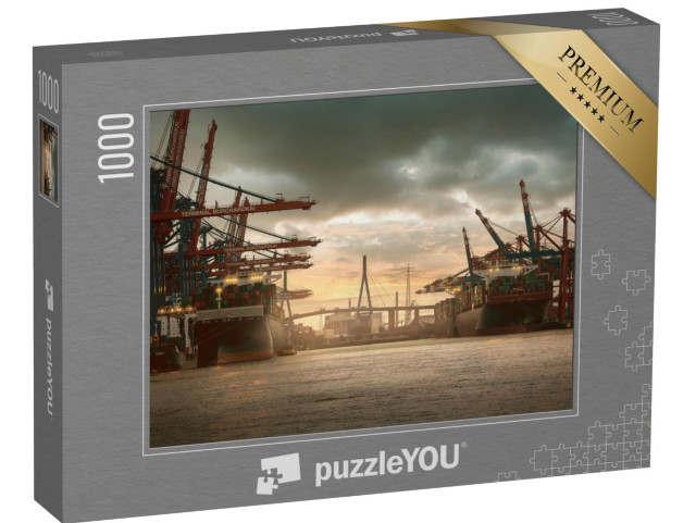 Puzzel 1000 stukjes „Haven van Hamburg“