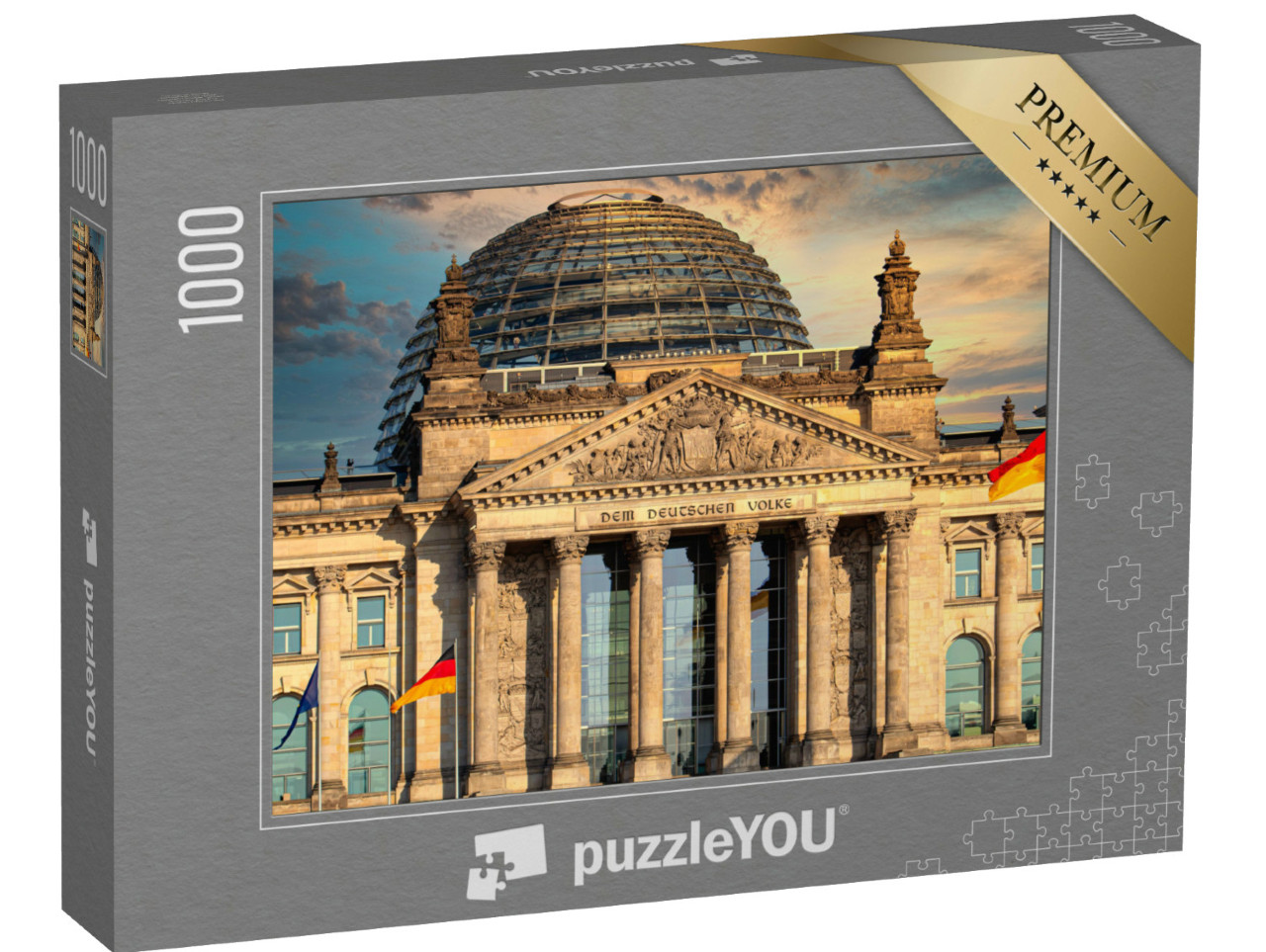 Puzzel 1000 stukjes „De Reichstag, zetel van de Duitse Bondsdag in Berlijn“