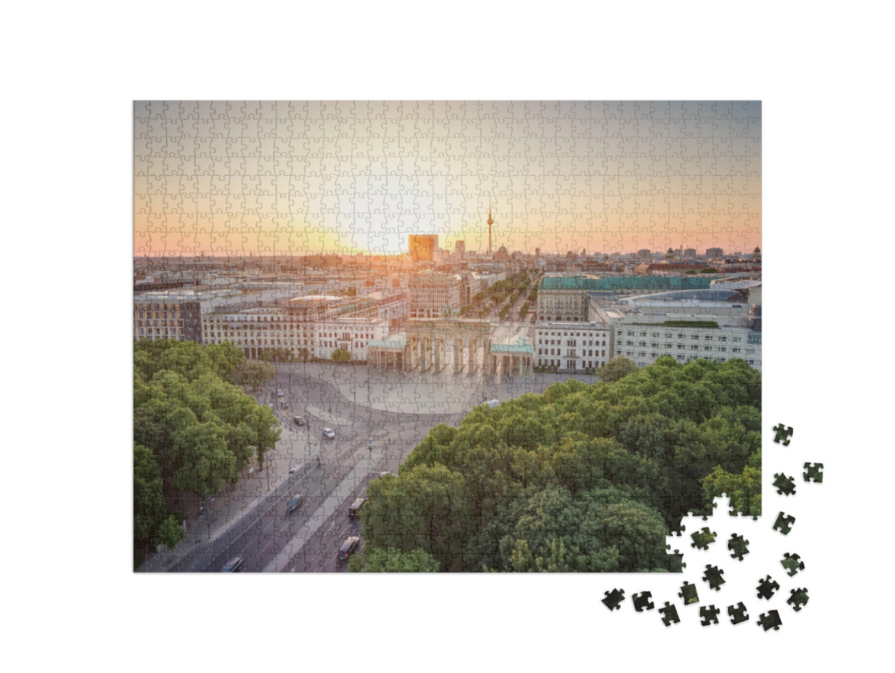 Puzzel 1000 stukjes „De Brandenburger Tor in Berlijn“