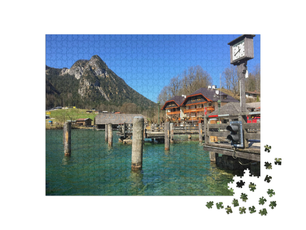 Puzzel 1000 stukjes „Prachtig uitzicht op de Königssee, Duitsland“