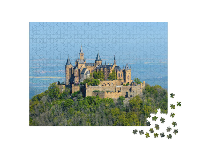 Puzzel 1000 stukjes „Indrukwekkend kasteel: Kasteel Hohenzollern“