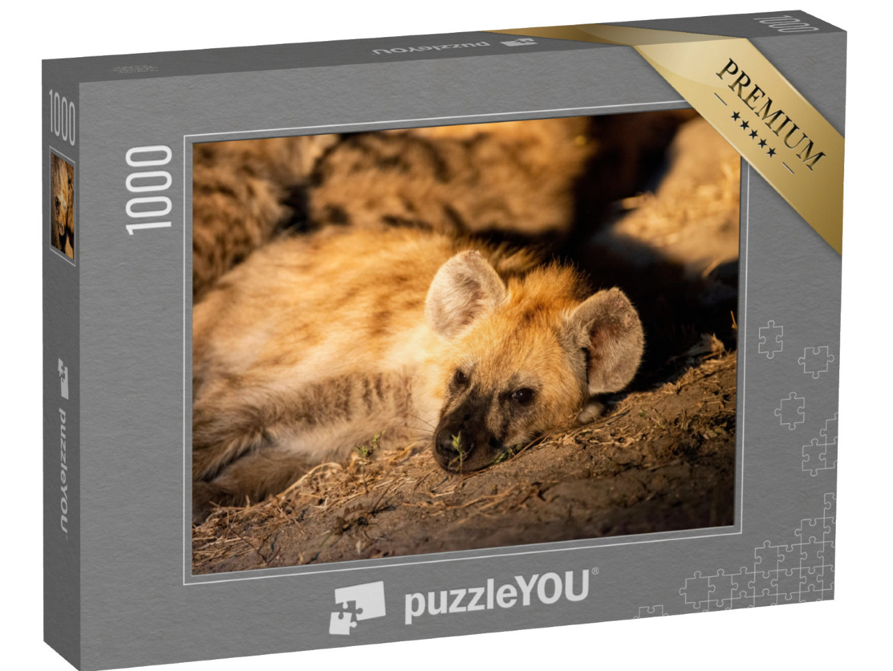 Puzzel 1000 stukjes „Close-up van een jonge hyena“