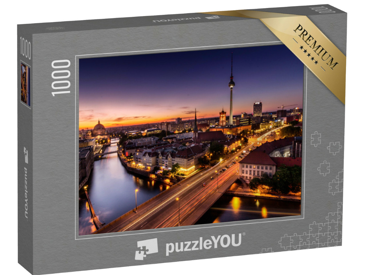 Puzzel 1000 stukjes „Berlijn kort na zonsondergang, Duitsland“